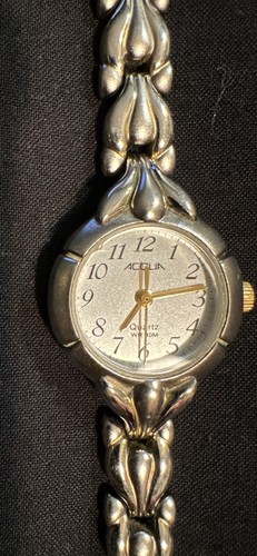 Acqua Women's Quartz WR 30M Watch W/ New Battery Xtra Links SS&Goldtone Bracelet - Picture 3 of 7