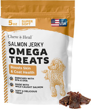 Omega Salmon Jerky - Soft  Healthy Dog Treats for Skin  Coat Health - 5 Oz Wil