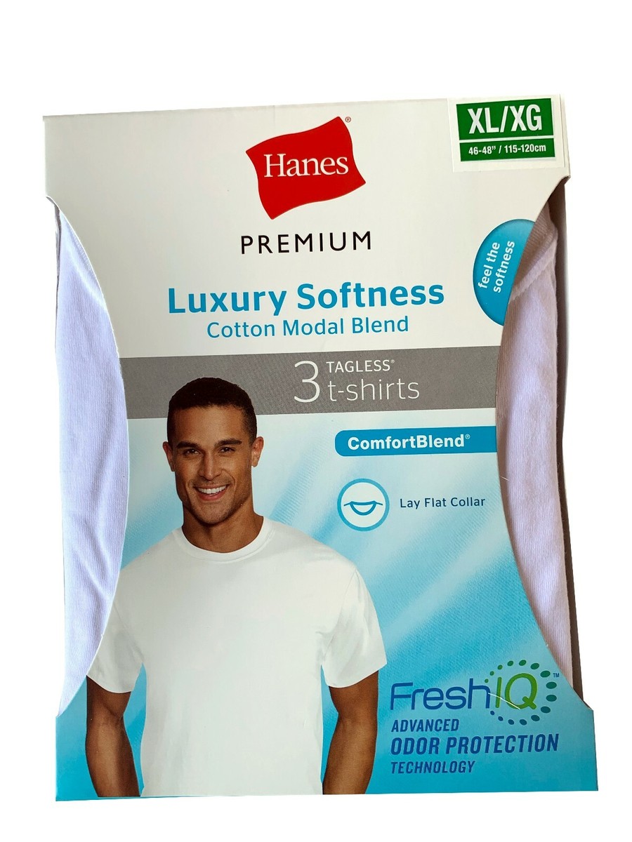 Hanes® Premium® Men's Cotton Modal Crew Undershirt 3pk 