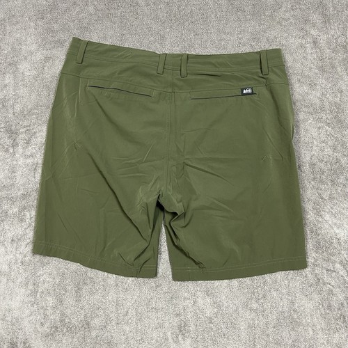 Pantalones Cortos REI Co Op Para Hombres 36 Verde Ejército Exterior Senderismo 9" Entrepierna Poli Spandex Híbrido - Imagen 3 de 8