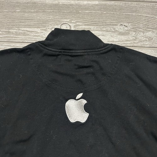 Apple Staff Long Sleeve Black Turtleneck T-Shirt 2000s Y2K Computer Size Small - Picture 6 of 7