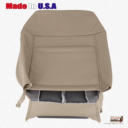2011 2012 2013 2014 Ford F150 Driver Passenger Perforated Leather Seat Cover Tan - Picture 5 of 20
