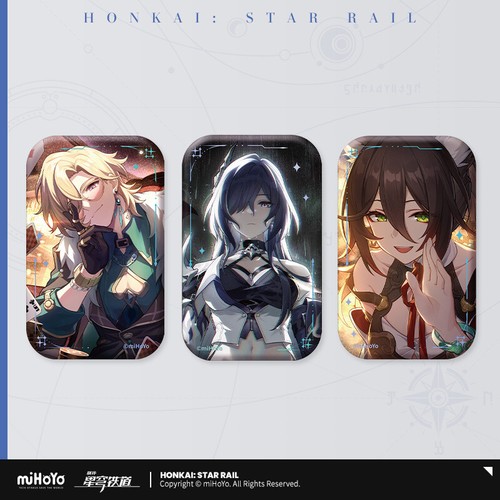 Honkai Star Rail Abzeichen Set - 9 Bunte Anime Figuren Pins 58mm