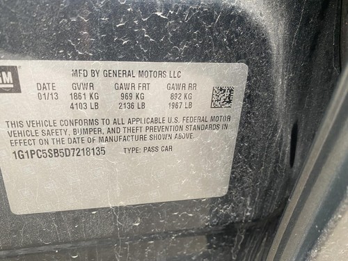 Used Floor Jack fits: 2013 Chevrolet Cruze  Grade A - Picture 9 of 12