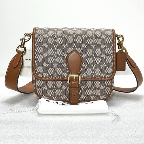 Coach Frankie Crossbody Messenger Bag In Signature Textile Jacquard CC098 NWT - Picture 2 of 17