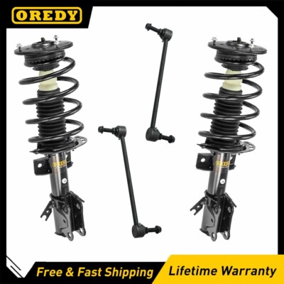4PCs Front Struts + Sway Bar Ends for 2.0L L4 Ford Fusion 2013 - 2016 2017 2018