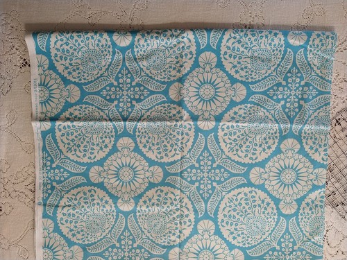 Joel Dewberry PWJD102 Flora Bazaar Cotton Fabric Blue 17" x 44" Cut Continuous - Picture 3 of 6