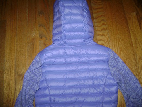 FREE COUNTRY GIRLS HOODED WINTER DOWN JACKET COAT size S 7 / 8 PURPLE SILVER - Picture 7 of 7