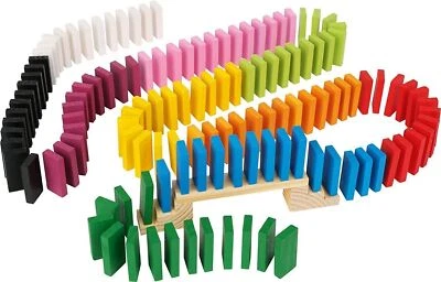 MARKENLOS 480 Stück Dominosteine Holz set, Domino Spiel Blöcken Lernspielzeug für Kinder