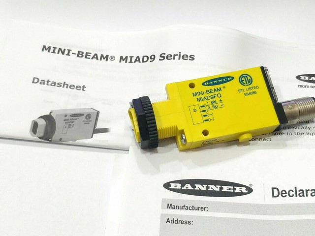 Banner Engineering Miad9fq 34626 Mini Beam Namur Glass Fiber Optic