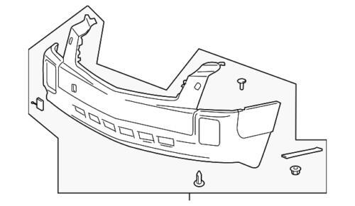 Cubierta del parachoques delantero superior para Cadillac SRX 2004-2007 4.6L V8 (N/P 19121107)