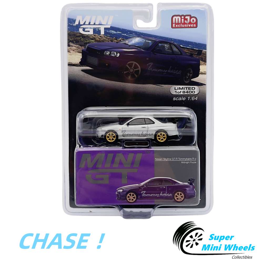 CHASE ! Mini GT 1:64 Nissan GT-R (R34) Tommykaira R-z Midnight Purple #616