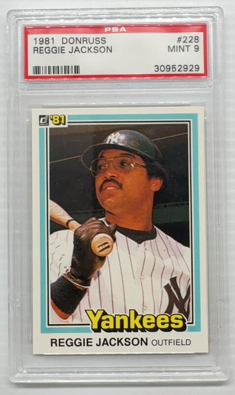 1981 Donruss Baseball Reggie Jackson #228 PSA 9 New York Yankees MINT