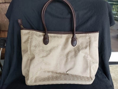 Tommy Hilfiger Large tote, beige with brown trims - Picture 2 of 3