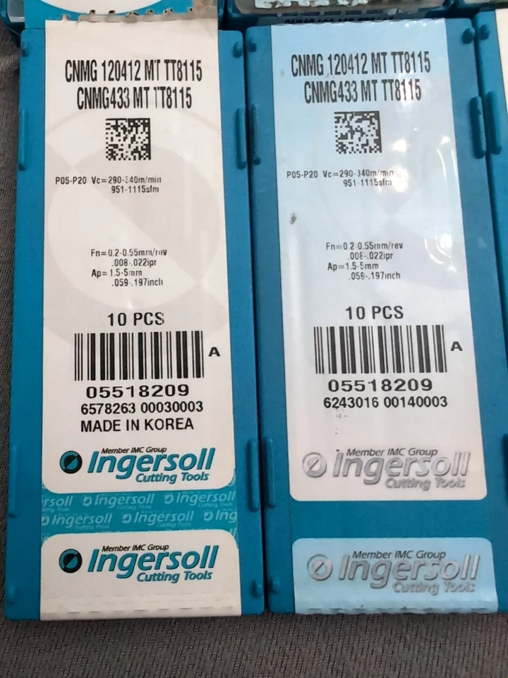 Nuevos insertos de carburo INGERSOLL CNMG433PC CNMG120412PC 5518262 grado TT8115 9 piezas Foto 4 de 4