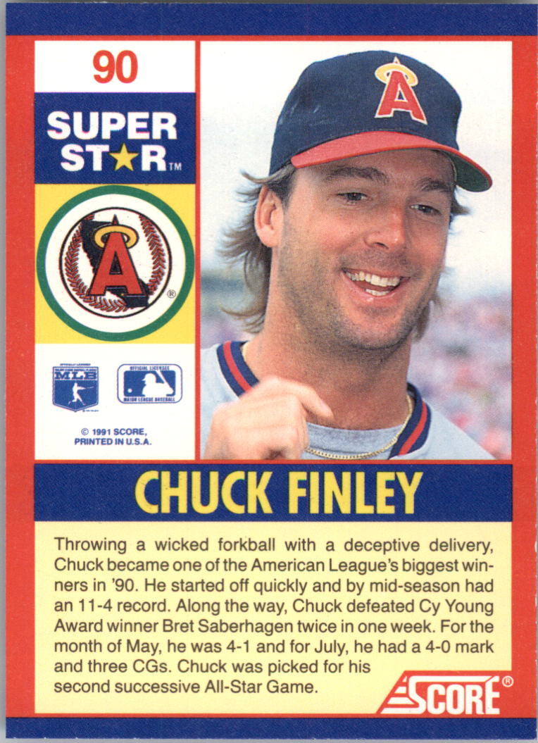 1991 Score 100 Superstars #90 Chuck Finley - NM-MT | eBay