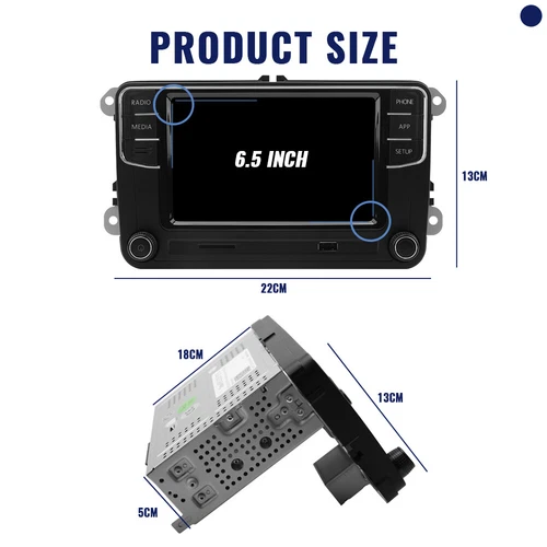6.5" RCD360 PRO 187B Autoradio CarPlay Android Auto RCD330 Für VW Golf Passat CC - Bild 5 von 13