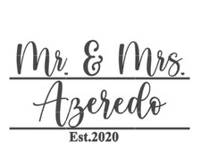 Mr and Mrs Custom Family Last Name Vinyl Decal Permanent Sticker Wedding