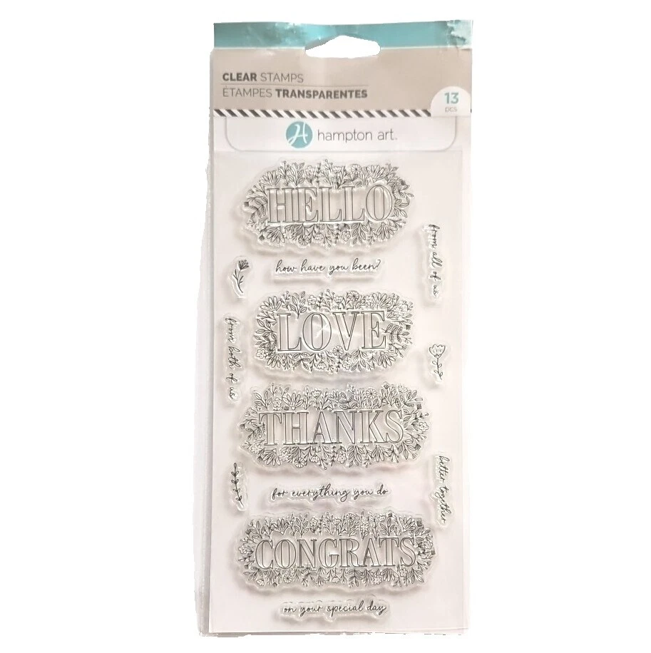 Hampton Art Words & Phrases Acrylic Craft Stamps