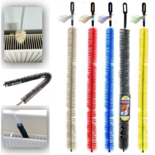 Long Reach Flexible Radiator Heater Heating Bristle Brush Dust Cleaning Cleaner - Foto 1 di 2