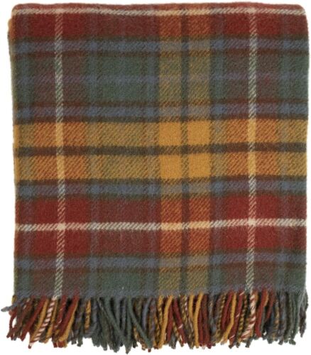 Highland Tweeds 100 % reine Schurwolle Tartan Überwurf - Antik Buchanan Eleganz - Bild 6 von 9