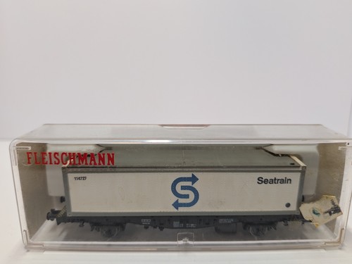 Fleischmann 8240 N vagón contenedor DB Ep. IV Spur N EMBALAJE ORIGINAL "Seatrain" | Condition: Gebraucht