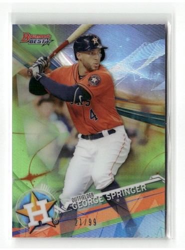 George Springer [Refractor] #56 2017 Bowman's Best card