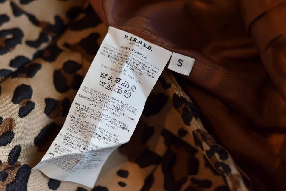 P.A.R.O.S.H Leopard Print Bow Mini Skirt Animalier High Waist Italian Size S uk8 - Image 4 of 4