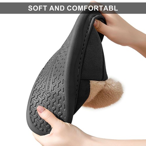 Cozy Snow Boots with Faux Fur Lined Winter Warm Ankle Boots Outdoor House Shoes - Bild 8 von 15
