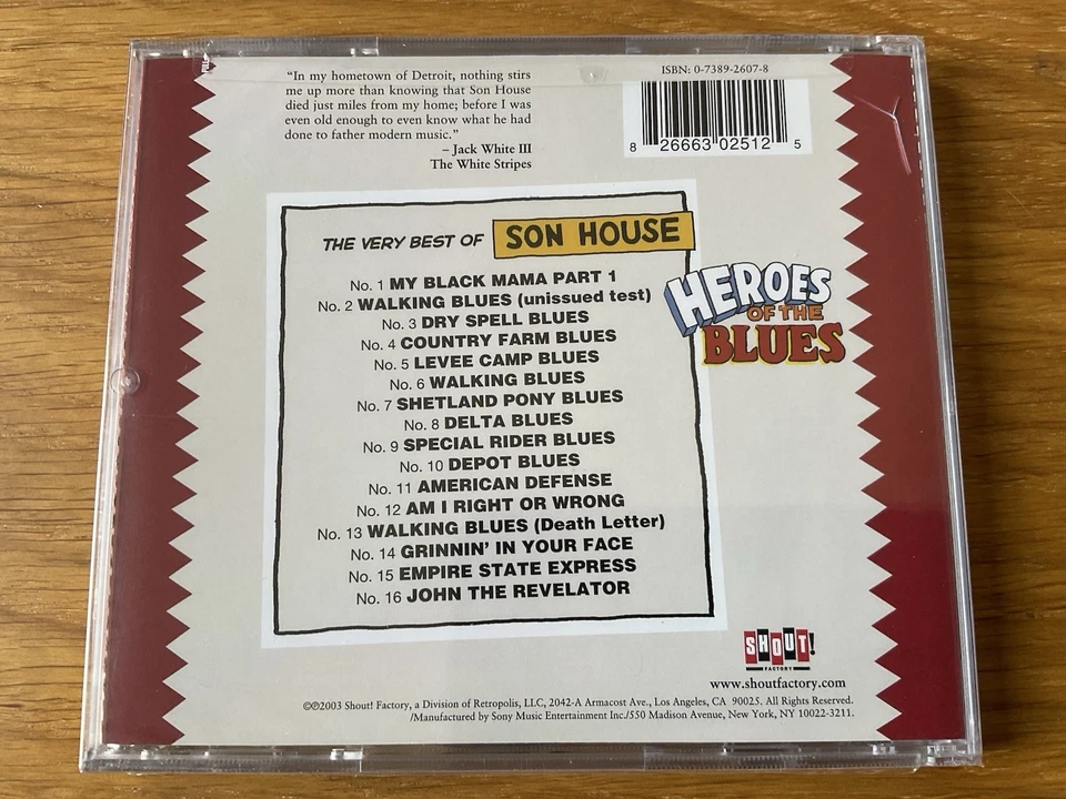 Son House CD Heroes of the Blues Very Best of Son House New & Sealed US Import Foto 3 de 4
