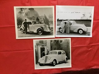1935 HUPMOBILE "AERODYNAMIC 4 DOOR SEDAN" Car Dealer Press Photos (LOT 3)