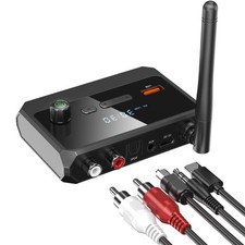 KAIY Bluetooth 5.4 Receiver for Home Stereo, Optical Low Latency small, Black