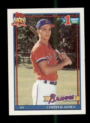 1991 TOPPS #333 CHIPPER JONES ROOKIE RC ATLANTA BRAVES