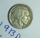 1913 D Type 2 XF Full Horn Buffalo nickel