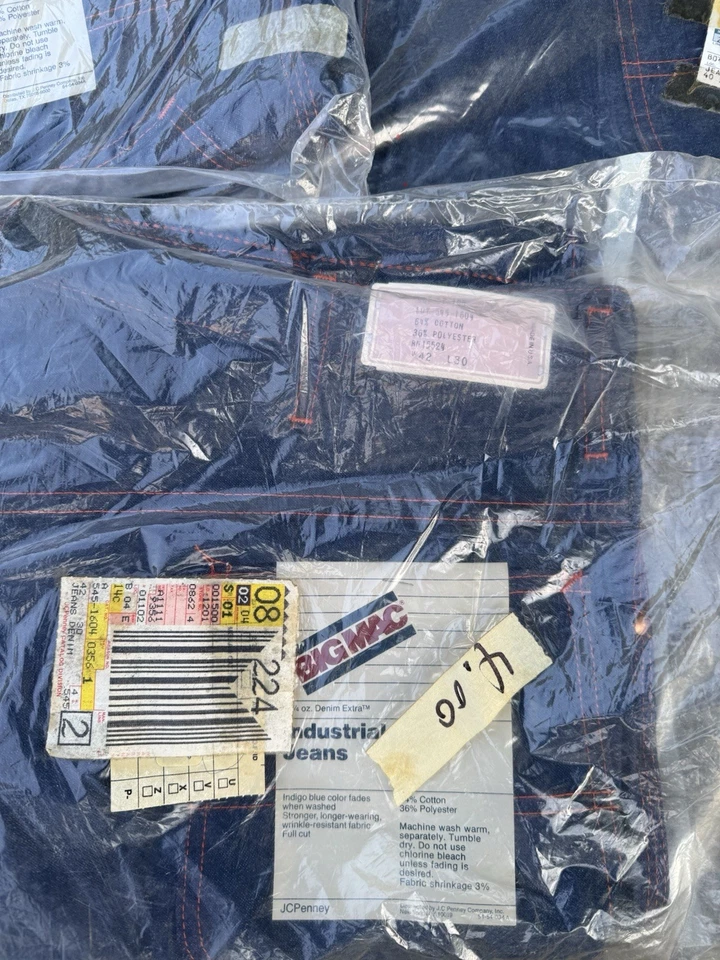 Lote de pantalones de trabajo Big Mac JCPenney vintage años 70 Deadstock Foto 3 de 3
