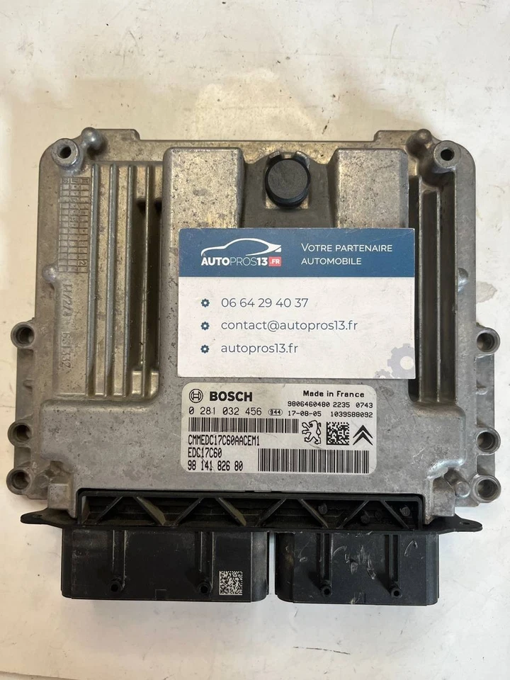 EDC17C60  ECU CALCULATEUR MOTEUR PEUGEOT CITROEN 1.6 HDI  9814182680  0281032456 - Photo 2/4