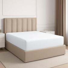 1 PC Queen Fitted Sheet Only, 12-Inch Deep Pocket, White  100 Egyptian Cotton