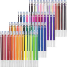 100 Pcs Glitter and Metallic Gel Pen Refills, 0.8Mm Colorful Gel Pen Set Glitter