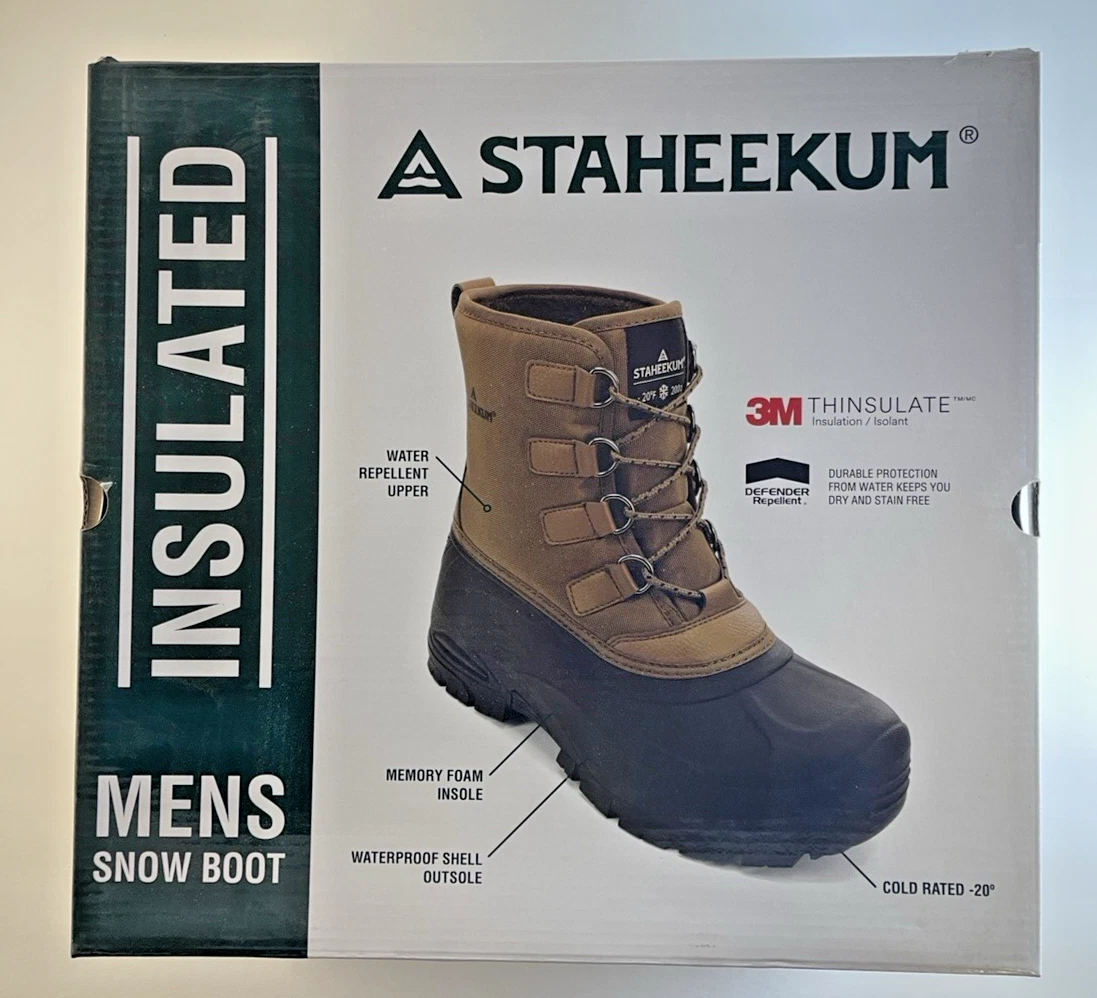 Staheekum Men's Winter Snow Boots – Size 8 – New In Box (NIB)