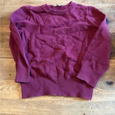 Crewcuts Boys' Burgundy 100 Cotton Crewneck Sweater Size 3T