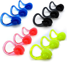 12 PCS Waterproof Swimming Nose Clip Silica Gel Swim Nose Plug for Kids and wit