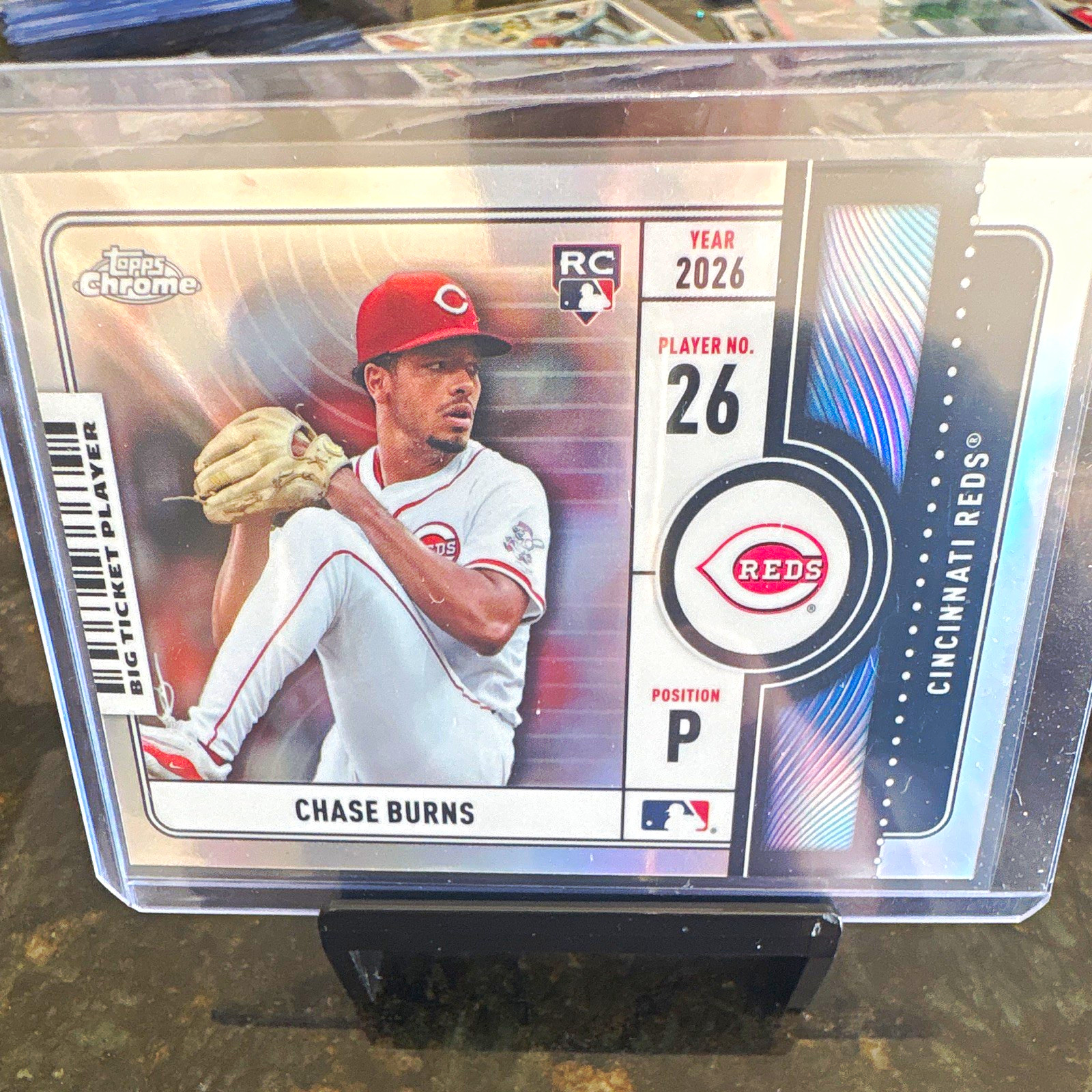 2026 Topps Chrome Big Ticket Players Chase Burns RC Insert #BTP-24 Reds