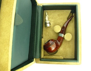 DUNHILL CHRISTMAS 1999 SEVEN SWANS 189 OF 500 PIPE COMPLETE WITH SILVER TAMPER