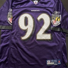 Baltimore Ravens Football Jersey Haloti Ngata Reebok Size L Authentic Purple