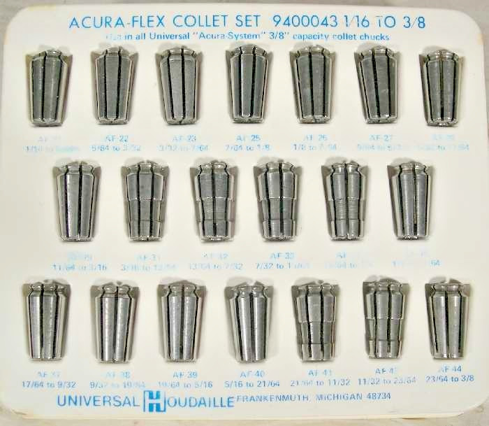 Acura-Flex 3/8” Capacity Collets 20 pc set *TRAY NOT INCLUDED* FREE SHIP IN USA