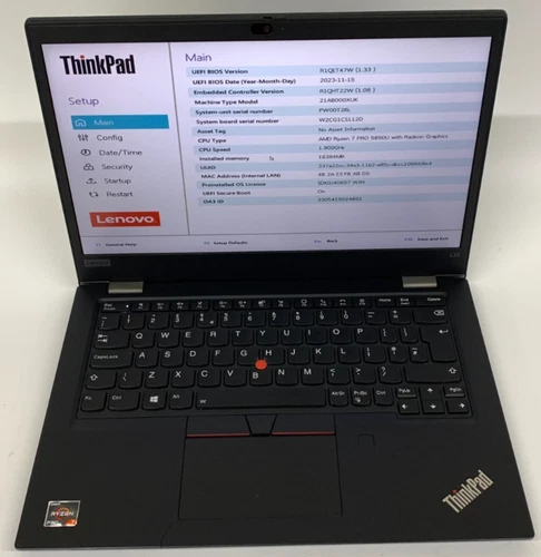 Lenovo ThinkPad L13 Gen 2 13" Ryzen 7 PRO 16GB RAM 512GB NVMe Grade C GBR