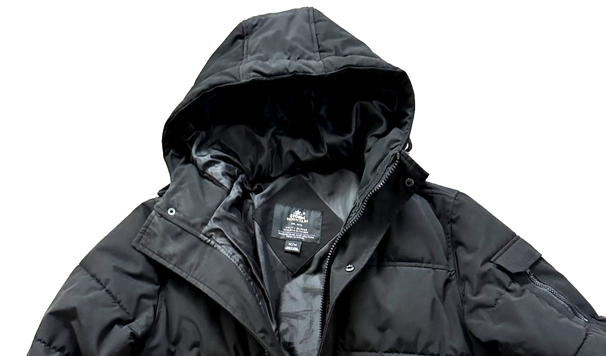 Storm Mountain Utility Puffer Black Winter Jacket Mens Size M- Medium