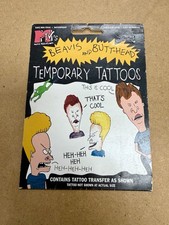 Vintage Sealed Beavis  Butthead Temporary Tattoo 1993