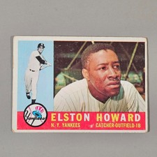 1960 Topps Baseball Card # 65 Yankees Elston Howard