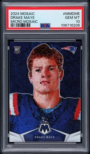 2024 PANINI MOSAIC MICRO MOSAIC #MMDME DRAKE MAYE ROOKIE RC PSA 10